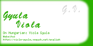 gyula viola business card